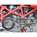 AviaCompositi Carbon Fiber And Clear Window Belt Covers for Ducati Dual Spark motors